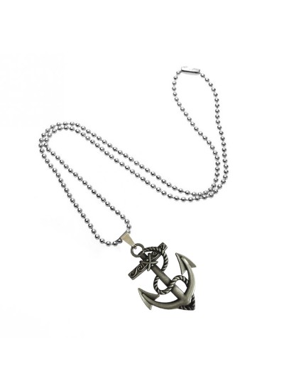 Ship Anchor Silver Metal Pendant